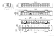 Įkelti vaizdą į galerijos rodinį, Priglaistomas difuzorius ERGOVENT LINEO PRO PUZZLE | 90mm jungtys x 2 plyšiai x 1050mm x 20mm x su sklende