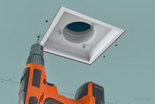 Įkelti vaizdą į galerijos rodinį, Priglaistomas difuzorius ERGOVENT KVADRO - 100 mm (su sklende)
