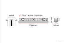 Įkelti vaizdą į galerijos rodinį, Priglaistomas linijinis difuzorius ERGOVENT LINEO PRO-1000/90 SINGLE
