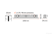 Įkelti vaizdą į galerijos rodinį, Priglaistomas linijinis difuzorius ERGOVENT LINEO PRO-1050/75 PUZZLE
