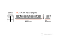 Įkelti vaizdą į galerijos rodinį, Priglaistomas linijinis difuzorius LINEO PRO-1050/75 PUZZLE
