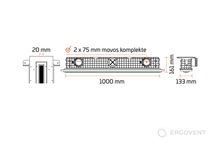 Įkelti vaizdą į galerijos rodinį, Priglaistomas linijinis difuzorius LINEO PRO-1000/75 SINGLE
